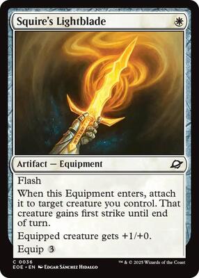 Squire's Lightblade card from Edge of Eternities