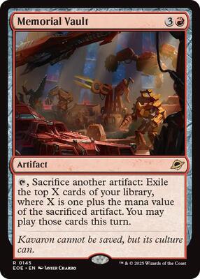Memorial Vault card from Edge of Eternities