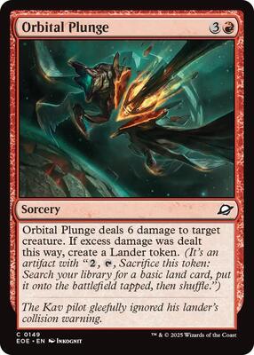 Orbital Plunge card from Edge of Eternities
