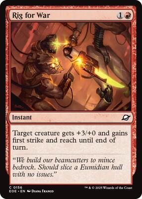 Rig for War card from Edge of Eternities