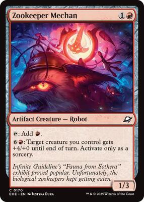 Zookeeper Mechan card from Edge of Eternities