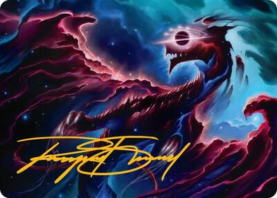 Nova Hellkite Art Card (18/54) (Gold-Stamped Signature) card from Art Series: Edge of Eternities