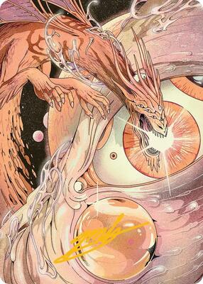 Nova Hellkite Art Card (40/54) (Gold-Stamped Signature) card from Art Series: Edge of Eternities