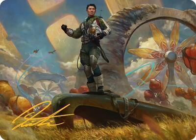 Galactic Wayfarer Art Card (Gold-Stamped Signature) card from Art Series: Edge of Eternities