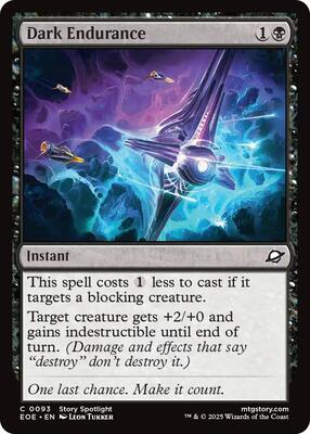 Dark Endurance card from Edge of Eternities