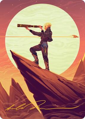 Sami, Wildcat Captain Art Card (Gold-Stamped Signature) card from Art Series: Edge of Eternities