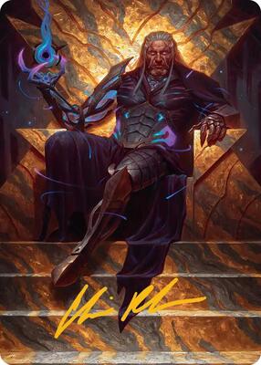Tezzeret, Cruel Captain Art Card (1/54) (Gold-Stamped Signature) card from Art Series: Edge of Eternities