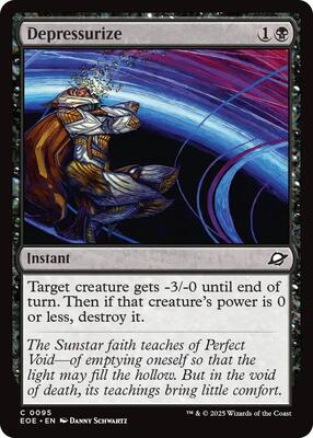 Depressurize card from Edge of Eternities