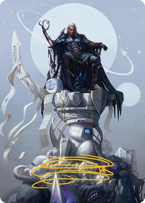 Tezzeret, Cruel Captain Art Card (35/54) (Gold-Stamped Signature) card from Art Series: Edge of Eternities