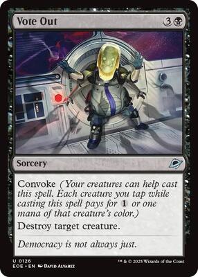 Vote Out card from Edge of Eternities
