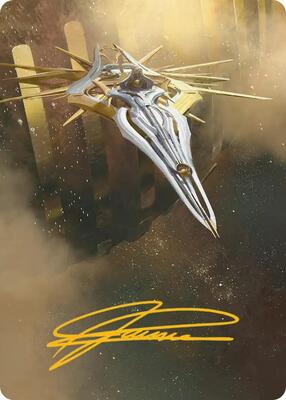 Dawnsire, Sunstar Dreadnought Art Card (Gold-Stamped Signature) card from Art Series: Edge of Eternities