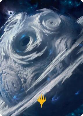 Uthros, Titanic Godcore Art Card (Gold-Stamped Planeswalker Symbol) card from Art Series: Edge of Eternities
