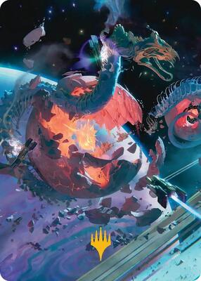 Scavenger Grounds Art Card (47/54) (Gold-Stamped Planeswalker Symbol) card from Art Series: Edge of Eternities