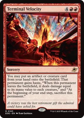 Terminal Velocity card from Edge of Eternities