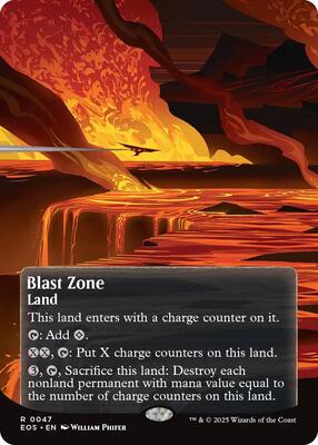 Blast Zone (0047) (Borderless) card from Edge of Eternities: Stellar Sights
