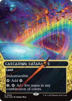 Cascading Cataracts (0095) (Borderless) (Galaxy Foil) card from Edge of Eternities: Stellar Sights