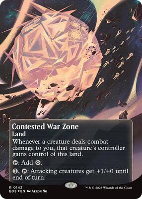 Contested War Zone (0143) (Borderless) (Galaxy Foil) card from Edge of Eternities: Stellar Sights