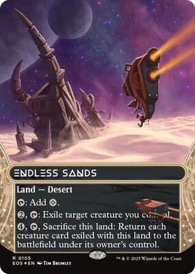 Endless Sands (0105) (Borderless) (Galaxy Foil) card from Edge of Eternities: Stellar Sights