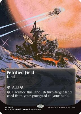 Petrified Field (0077) (Borderless) card from Edge of Eternities: Stellar Sights