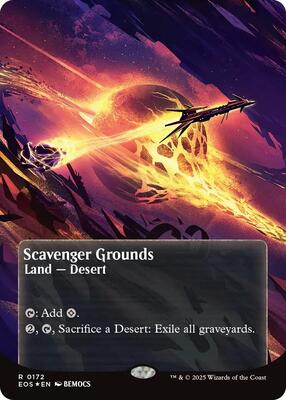 Scavenger Grounds (0172) (Borderless) (Galaxy Foil) card from Edge of Eternities: Stellar Sights