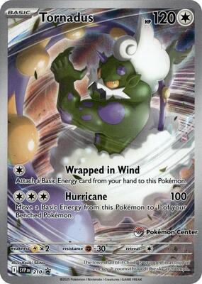 Tornadus - 210 (Pokemon Center Exclusive) card from SV: Scarlet & Violet Promo Cards