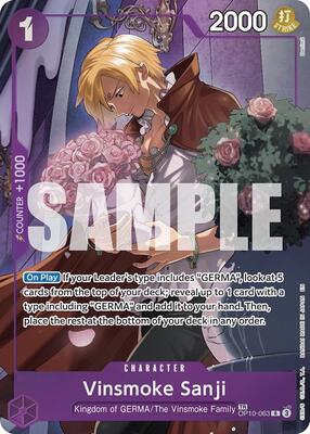Vinsmoke Sanji (TR) card from Legacy of the Master
