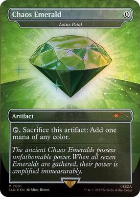 Chaos Emerald - Lotus Petal (7031) card from Secret Lair Drop Series