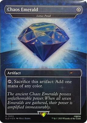 Chaos Emerald - Lotus Petal (7033) card from Secret Lair Drop Series
