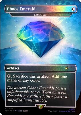 Chaos Emerald - Lotus Petal (7036) card from Secret Lair Drop Series