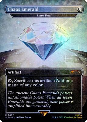 Chaos Emerald - Lotus Petal (7037) card from Secret Lair Drop Series