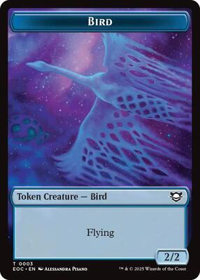 Bird // Golem (0012) Double-Sided Token card from Commander: Edge of Eternities