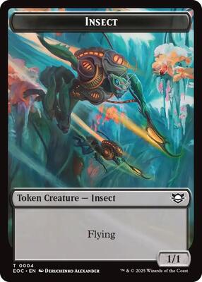 Insect // Golem (0013) Double-Sided Token card from Commander: Edge of Eternities