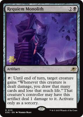 Requiem Monolith card from Prerelease Cards