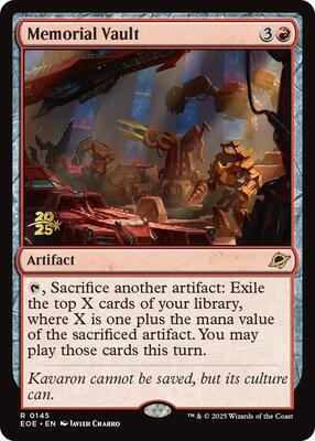 Memorial Vault card from Prerelease Cards