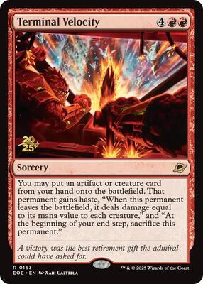 Terminal Velocity card from Prerelease Cards