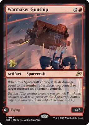 Warmaker Gunship card from Prerelease Cards