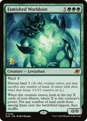 Famished Worldsire card from Prerelease Cards