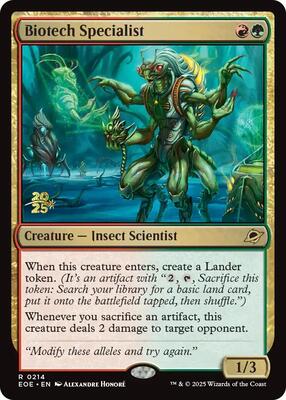 Biotech Specialist card from Prerelease Cards