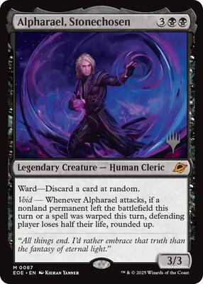 Alpharael, Stonechosen card from Promo Pack: Edge of Eternities