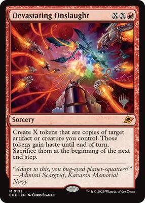 Devastating Onslaught card from Promo Pack: Edge of Eternities