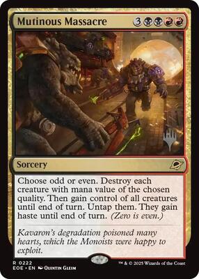 Mutinous Massacre card from Promo Pack: Edge of Eternities