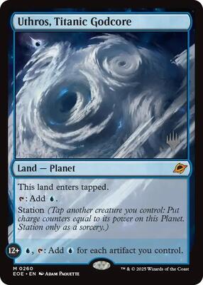 Uthros, Titanic Godcore card from Promo Pack: Edge of Eternities