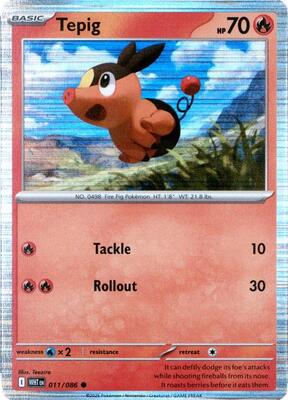 Tepig - 011/086 (Unova Poster Collection) card from Miscellaneous Cards & Products