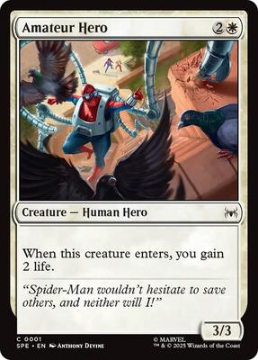 Amateur Hero card from Marvel's Spider-Man: Eternal-Legal