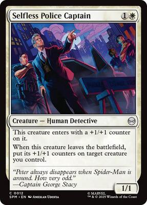 Selfless Police Captain card from Marvel's Spider-Man