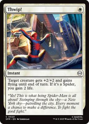 Thwip! card from Marvel's Spider-Man
