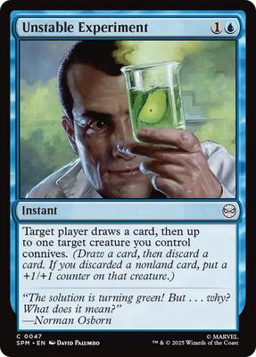 Unstable Experiment card from Marvel's Spider-Man
