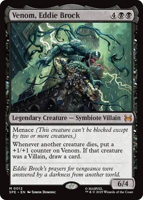 Venom, Eddie Brock card from Marvel's Spider-Man: Eternal-Legal