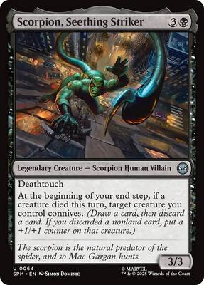 Scorpion, Seething Striker card from Marvel's Spider-Man