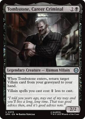 Tombstone, Career Criminal card from Marvel's Spider-Man